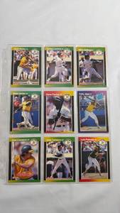 lot 114 image: 1989 Donruss Baseball Cards Set of 9 Cards