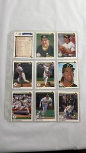 lot 115 image: 1990 Upper Deck Oakland Athletics Baseball Card Team Set