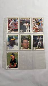 lot 117 image: 1990 Upper Deck Oakland Athletics Baseball Card Collection