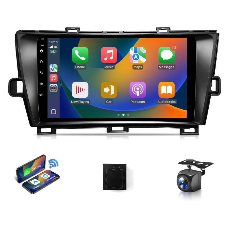 lot 58579 image: XGU Android 13 Car Radio for Toyota Prius 2010 2011 2012 2013 2014 2015 Car Play for Toyota Prius Stereo Support CarPlayAndroid Auto,9 GPS WiFi Bluetooth,Backup Camera,SWC,FM,RDS,DSP (Fit J.B.L) - Retail $144