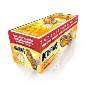 lot 44978 image: HotHands Insole Foot Warmers - Long Lasting Safe Natural Odorless Air Activated Warmers - Up to 9 Hours of Heat - 8Pair , Black - Retail $35