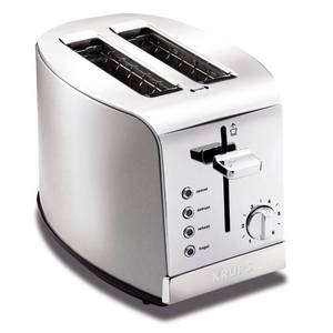 lot 45488 image: KRUPS 2 Slice Toaster with 6 browning levels and 4 easy-to-use functions, Stainless Steel, Silver