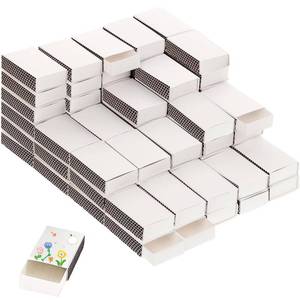 lot 50826 image: 60 Pcs Blank Matches Containers 2.24 x 1.42 x 0.59 Inches NO Matches White DIY Match Holder with Double-Sided Striker Blank Match Boxes Bulk for Wedding Holiday Birthday Party Favors (60 Pcs) - Retail $18
