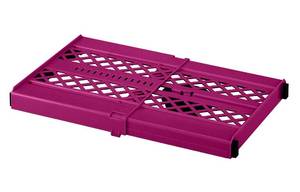lot 50876 image: LockerMate Adjust-A-Shelf Locker Shelf, Extends to Fit Your Locker, Easy to Use, Perfect for School, Office, Gym, Pink - Retail $14