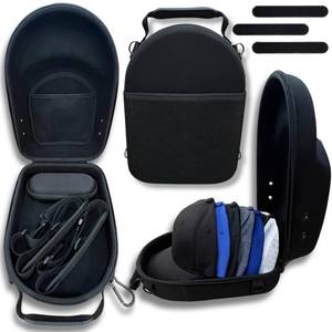 lot 50899 image: LINKIRK PREMIUM Hard Case, Storage for Baseball Caps with Carrying Handle & Shoulder Strap - This Organizer Holder Protects up to 6 Hats - Perfect for Traveling - 3 FREE hat liners with each case