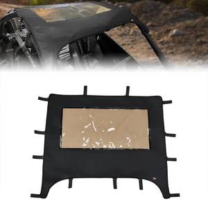 lot 58873 image: KEMIMOTO Black Soft Top Compatible with Polaris RZR PRO R Soft Canvas Roof Top1680D Oxford Fabric Roof Waterproof with Brown-Tinted Skylight - Retail $27
