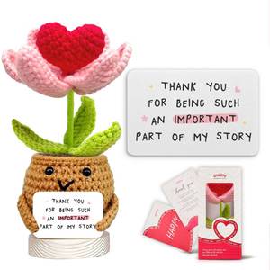 lot 58875 image: Gossby Handmade Positive Heart Flower Crochet - Thank You for Being an Important Part- Thank You Gift for Women - Appreciation, Mothers Day, Birthday Gift for Teacher, Coworker, Mom, Sister, Friend - Retail $10