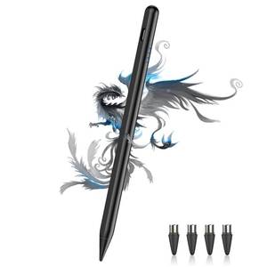 lot 58891 image: Stylus Pen for Android, A11A9 Pencil Power-Display Android Tablet Pen 4 POM Tip Rechargeable Stylus Pen for iPhone 6-17, Samsung Galaxy Tab A11A9, and Other Smartphone and Tablet Devices-Black - Retail $10