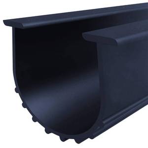 lot 58902 image: 10 Feet Garage Door Weather Stripping Kit, Universal Bottom Seal Strip with Professional Grade T-End Rubber, 516 x 3 34 (Black) - Retail $19