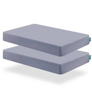 lot 58925 image: Biloban Crib Sheets Fitted, 2 Pack Crib Sheet Fits for Standard Crib Mattress, Neutral Toddler Bed Sheets for Baby Boys and Girl, Grey, 52 X 28 - Retail $13