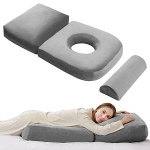 lot 62536 image: Pregnancy Pillows for Sleeping, 44.5 Inch Pregnancy Massage Pillow Full Body Pillow with Leg Pillow & Removable Cover - Support for Back, Legs, Belly, HIPS for Pregnant Women (Dark Grey) - Retail $63