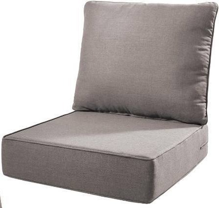 lot 171187 image: Retails for $100 Outdoor Seat Cushion-24 x 24 x 6 Inch Outdoor Chair Cushions Set of 1 with Water Resistant & Removable Cover Outdoor Cushions for Patio Furniture Chair Sofa Couch-Grey
