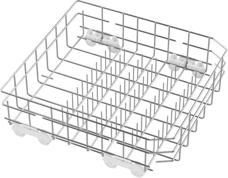 lot 171235 image: UPGRADED W10728159 Dishwasher Lower Rack Stainless Steel Compatible with Maytag Dishwasher Rack Parts W10525646 W10082825 For Kitchenaid Whirlpool Dishwasher Bottom Dishrack Replacement with Wheels