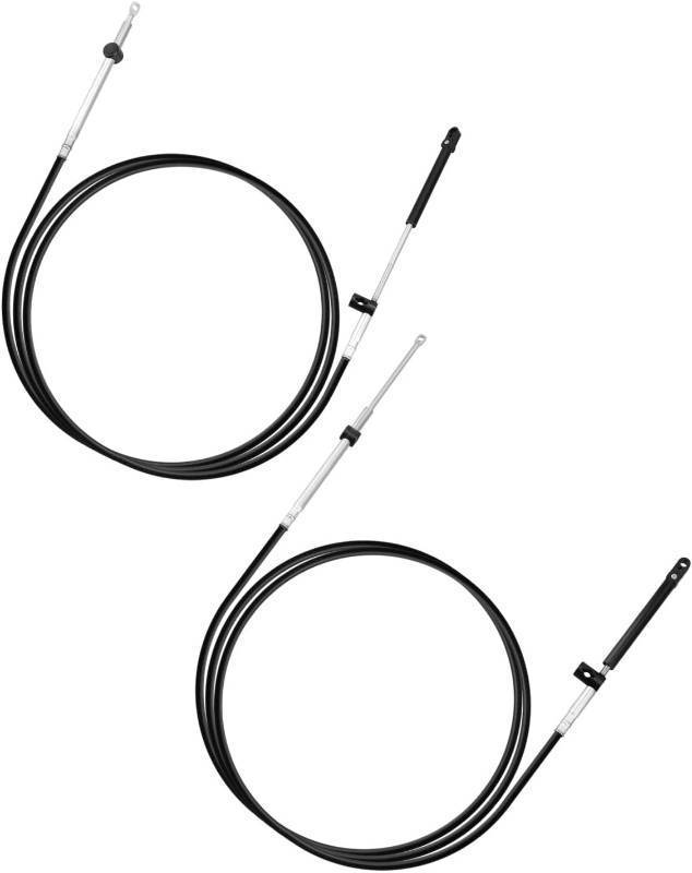 lot 271237 image: GEN 1 Boat Outboard Throttle and Shift Control Cables Fit for Mercury MerCruiser Quicksilver Marine Outboard, 33C Remote Cable Replacement CC17918, 600A Gen I Control System, 18ft, 2pcs