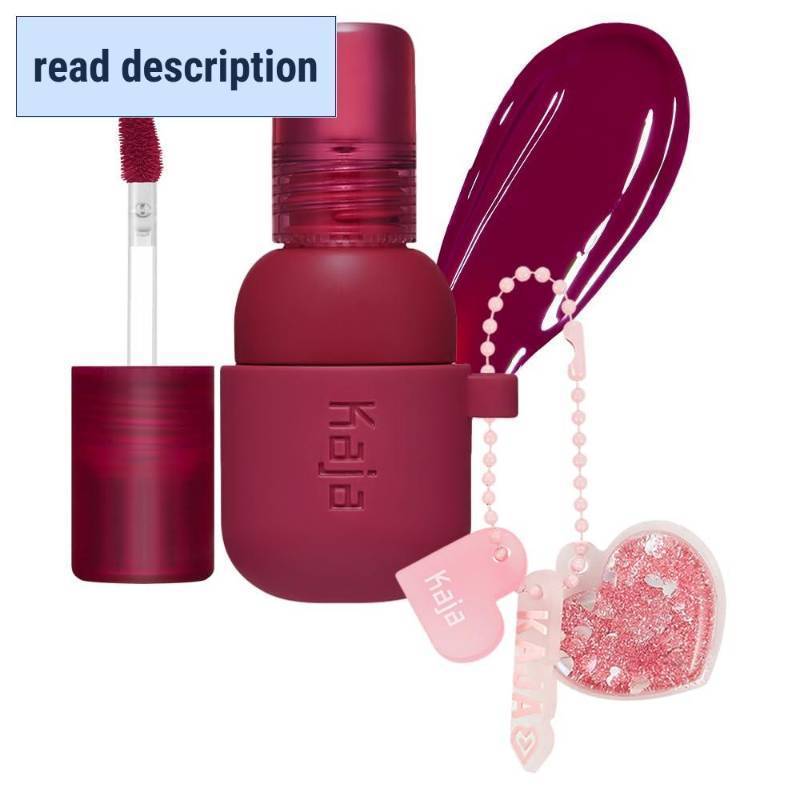 lot 271274 image: Kaja Lip & Blush Glazed Keychain Stain - Jelly Charm 01 Cherry Spritz  with Triple Berry Complex, Lemon Fruit Extract &Olive Squalane, Hydrating, Long Lasting Tint