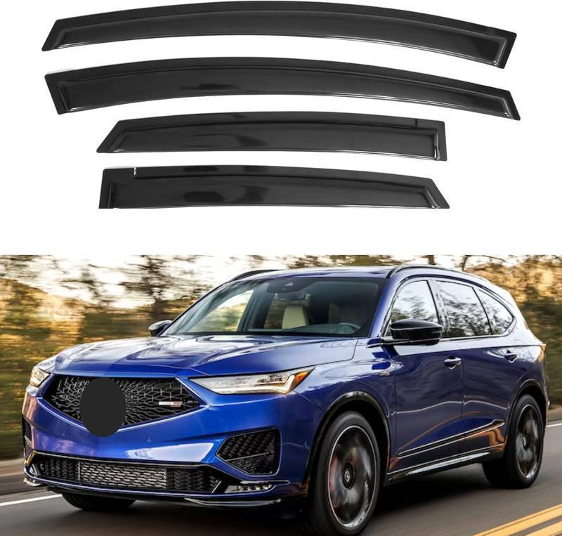 lot 161325 image: IG Window Visors Fit for 2022-2026 Acura MDX, Out-Channel Rain Guards Vent Wind Deflectors 4PC, Car Accessories for 22-26 Acura MDX