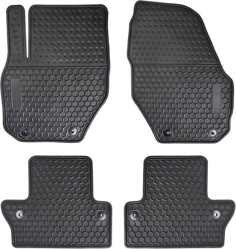lot 161343 image: Car Floor Mats Custom Fit for Volvo S60 2011-2018(not Inscription Models) & V60 2015-2018 Full Black Rubber Auto Liner Mats All Weather Protection Heavy Duty Odorless