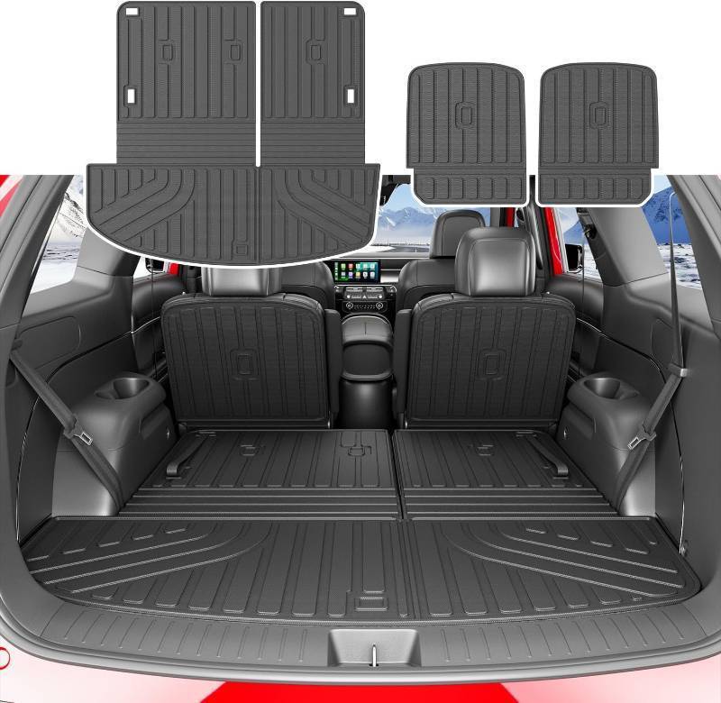 lot 161347 image: xipoqix 7 Seats Cargo Mat Compatible with 2026 Palisade 2nd Backrest Trunk Mat Fuel Trunk Liner Replacement for 2026 Palisade Accessories
