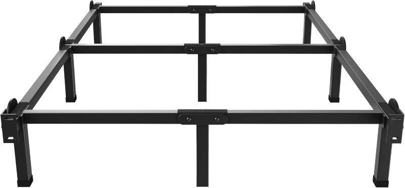 lot 461212 image: Superay Metal Bed Frame, 9-Leg Bed Base, 8 inches Support for Box Spring, Queen, Easy Assembly, Black