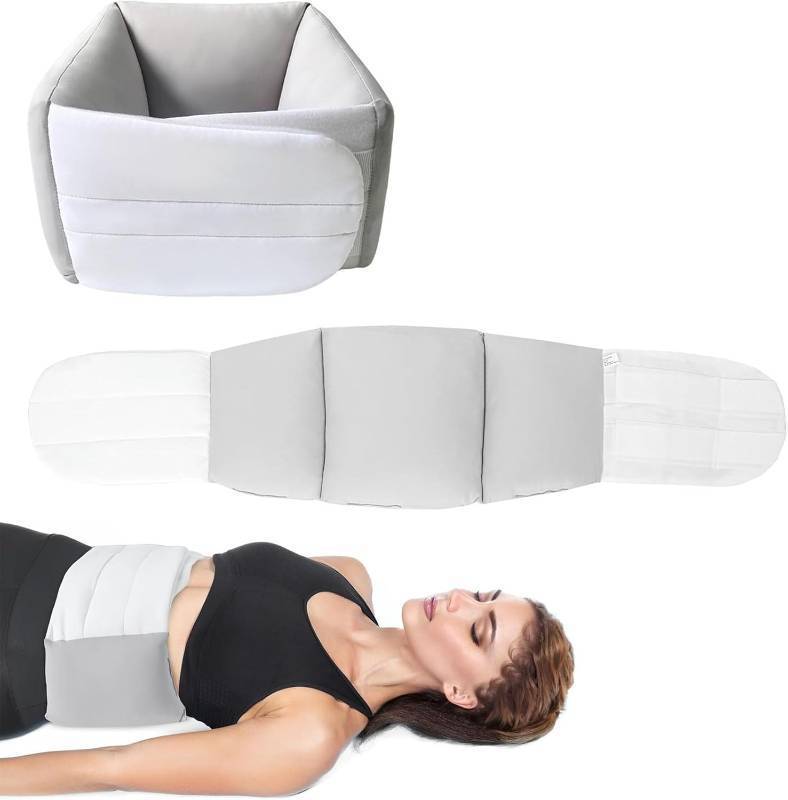 lot 9187236 image: Lumbar Support Pillow for Sleeping, Adjustable Lumbar Support Cushion with Ergonomic Curve, Soft Silk Cotton Lumber Pillow, 360 Wraparound Design for Bed, Office Chair & Car Seat