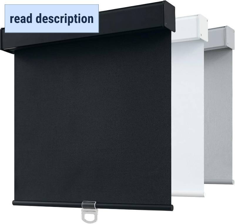 lot 351616 image: SHADEMOON Blackout Cordless Roller Shades for Windows,Free-Stop System Blind with Valance,Pull Down Room Darkening Indoor Shades,Thermal Insulated UV Blocking Fabric,Home Office(Black,31 W x 72 H)