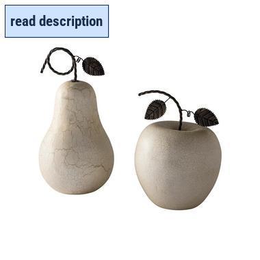 lot 452003 image: Signature Design by Ashley Furniture Furnishing Accessories Antique - Antique White Bidelia Fruit Decor Set