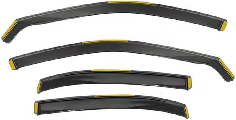 lot 452005 image: in Channel Window Visors, Compatible with 2019-2025 Lexus ES250 ES300h ES350, in-Channel Style Black Injection PC Side Window Deflectors, Rain Guard 4PCS