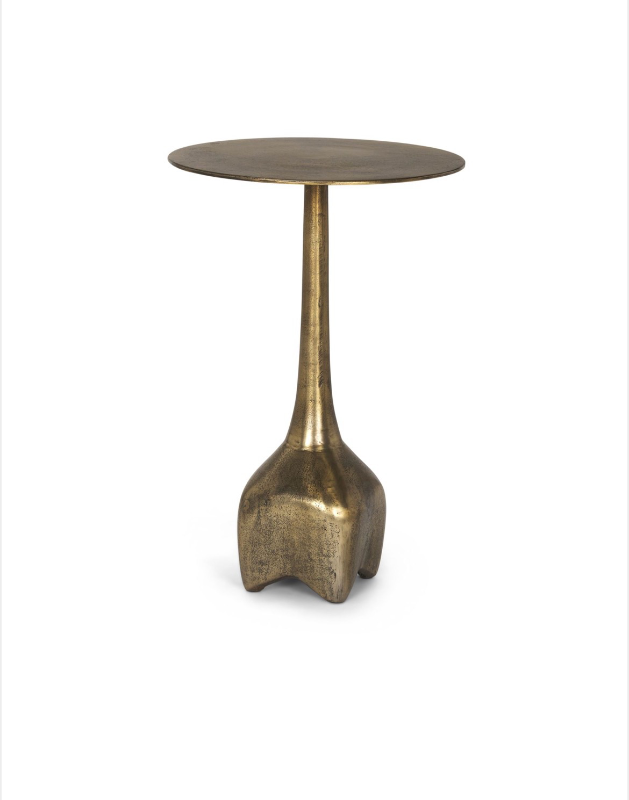 lot 5112039 image: Mercana Risha Large Gold Metal Accent Table 70740 21.75 H x 14.5 W x 14.5 D - Retail $320