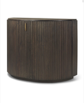 Mercana Terra Fluted Dark Brown 2-Door Accent Cabinet 69880 32H x 42W x 19D (See Pictures and Description)- Retail: $1,559