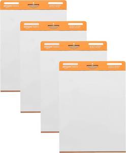 lot 1370 image: Amazon Basics Sticky Easel Pads for Presentations, Whiteboard-Compatible, 25 x 30 Inch, Rectangular, White, 4-Pack