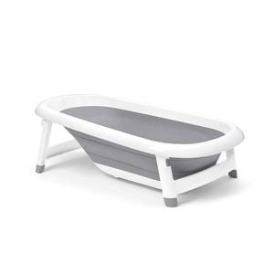 lot 2298 image: OXO TOT Splash & Store Bathtub  Baby Bathtub  Newborn Baby Essentials  for Keeping Bathtime Secure & Tidy  0-18 Months  Tub Folds Flat for Compact Storage