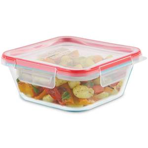 lot 2441 image: Pyrex Freshlock 4-cup Square Glass Storage