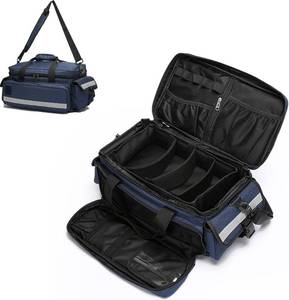 lot 2448 image: Medical Bag,First Aid Bag,Emergency Bag, Organizer Professional First Responder Trauma Bag with Detachable Dividers for Nurses,Home Health Care, EMT(Bag Only)
