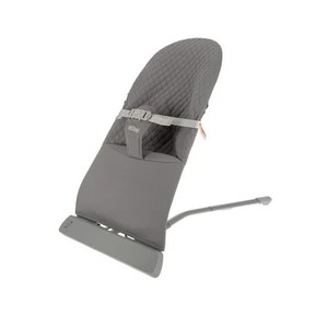 lot 2475 image: Nuby Portable Baby Bouncer Seat with Sounds and 3-Point Harness, Gray
