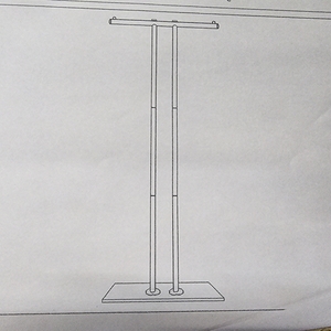 lot 2504 image: Modern rail T-shape cloth rack White