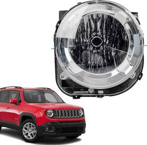 lot 2528 image: FIONE Headlights Assembly Compatible with Jeep Renegade 2015-2018 Replacement Halogen Type Headlamps Right Passenger Side 68256567AA CH2503273 RH