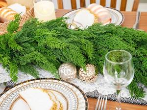 lot 2544 image: 6FT Extra Full Christmas Garland Faux Cypress Pine Cedar Garland Realistic for Mantle Fireplace Stairs Table Wall Door Indoor Outdoor Christmas Xmas Decor Decorations