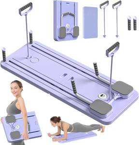 lot 2549 image: Pilates Board - Pilates Reformer Set, Multi-Purpose Foldable Pilates Reformer Board for Home, 5 in 1 Pilates Sliding Board