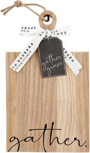 lot 2571 image: Santa Barbara Design Studio Charcuterie Boards Rectangular Paulownia Wood Serving Tray for Cheese, Meat, and Fruit, 13.5 x 8, Gather