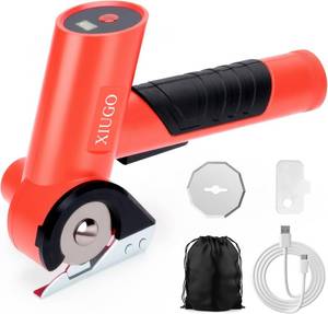 lot 2574 image: Cordless Electric Scissors, 4V 2500mAh Fast-Charging Heavy Duty Power Shears with Safety Lock & LED Light, Fabric Leather Carpet Cardboard Cutter