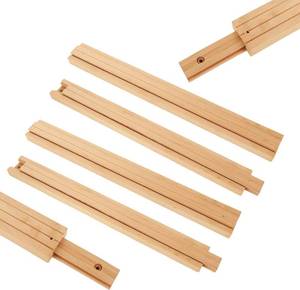 lot 2595 image: RHBLME 6 Pack Wood Drawer Slides, 17 Inches Classic Traditional Wood Center Guide Track, Drawer Glides Rails Replacement Part for Drawers, Cupboards, Beds, Storage Boxes