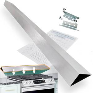 lot 2600 image: 30 Slide In Range or Stove Rear Filler Trim Kit, Universal Fill Strip for Gap Between Slide-In Stove Range and Wall, W10113901A Compatible with Whirlpool and Most Brand, Durable Aluminum, Sliver
