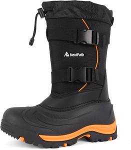 lot 2604 image: Mens Snow Boots 13 inch Snow Boots For Men Waterproof Insulated Mens Winter Work Boots with Removable Liner Black Winter Boots Size 13