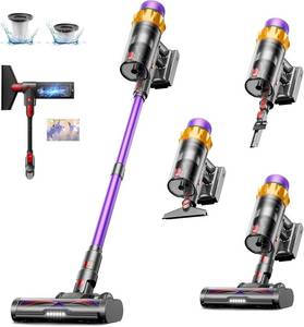 lot 2618 image: $110 Cordless Vacuum Cleaner, 650W 55KPA 70 Mins Vacuum Cleaners for Home, Self-Standing Cordless Vacuum with Charging Dock Station, LED Display, Upgraded Anti-Tangle Stick Vacuum for Pet HairCarpetFloor