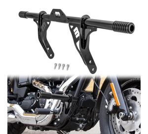 lot 2667 image: Front Engine Guard Crash Bar Flat-Out Highway Peg Bar Compatible with Harley Dyna Fat Bob Street Bob Super Glide Low Rider with Mid Control 2006-2017 Models