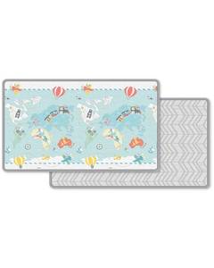 lot 2675 image: $200 Skip Hop Baby Play Mat, Reversible Foam Floor Mat, 86 x 52, Little Travelers