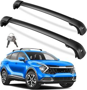 lot 2689 image: KINGGERI 220LBS Lockable Roof Rack Cross Bars Compatible with KIA Sportage SX & SX Prestige 2016 2017 2018 2019 2020 2021 2022 2023 2024 2025 2026 with Flush Side Rails,Anti-Theft Aluminum Roof Rails