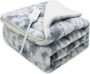 lot 2691 image: $120 Zonli Heated Weighted Blanket, with Premium Glass Beads 60 x 80 Electric Heating Blanket 2 in1 Blanket with 12 Heating Levels for Adults Home