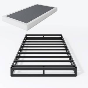 lot 2706 image: Box Spring Twin - 3 Inch Heavy Duty Low Profile Metal Box Springs for Twin Bed, Mattress Foundation, Easy Assembly,Easy Clean Cover