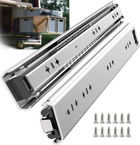 lot 4211 image: 1 Pair 260 Lbs Heavy Duty Drawer Slides 12 14 16 18 20 22 24 26 28 30 32 36 40 inch Full Extension Ball Bearing Side Mount Cabinet Industrial Rail Tool Box Runner(28 inch, with M5 Screws)